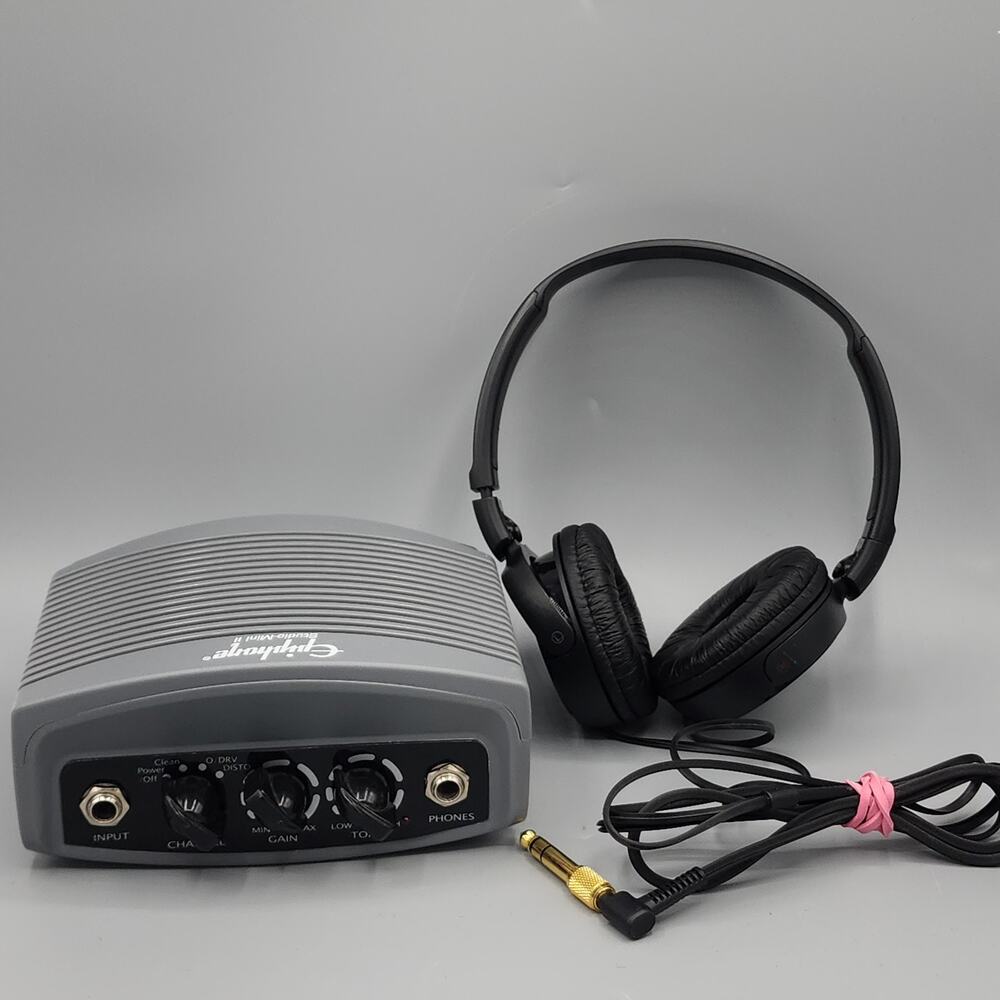 Epiphone Studio Mini II Amplifier with Wired Sony Headphones Tested
